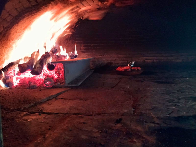 horno de leña interior